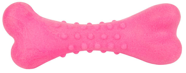 istock Dog bone pink pet toy perfect isolated on white background 1278686566