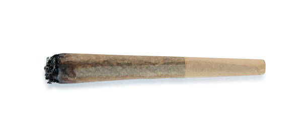 Cannabis joint isolated on white background