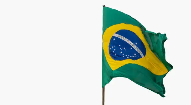 Brazil's flag. Pavilion. Motherland symbol