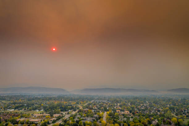 wildfire smoke over Fort Collins, Colorado