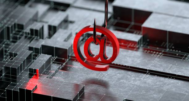 red de correo electrónico de phishing ciberseguridad - phishing fotografías e imágenes de stock