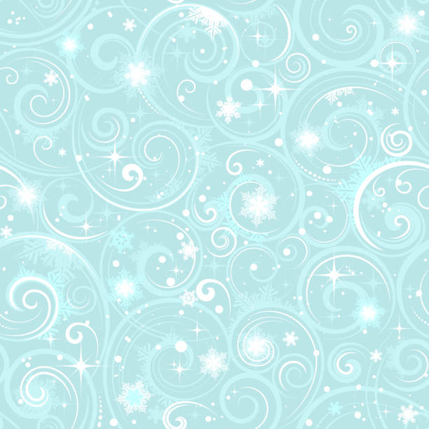 블루 매끄러운 크리스마스 눈송이 - frost pattern stock illustrations