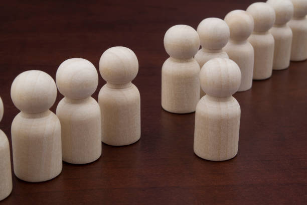 istock One figure standing out from the crowd. Leadership, talent, successful choice concept. 1278714175