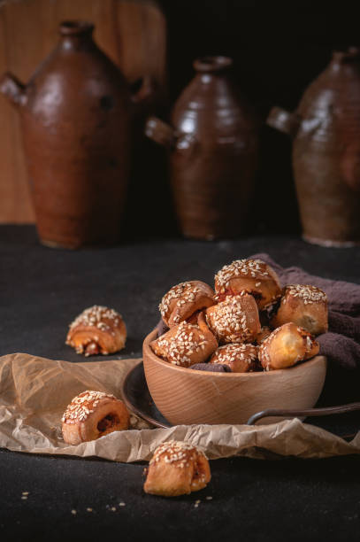 istock Small meat pies with sesame 1278717629