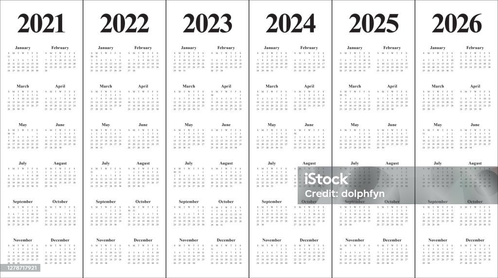 Multi Year Calendar 2025 To 2026