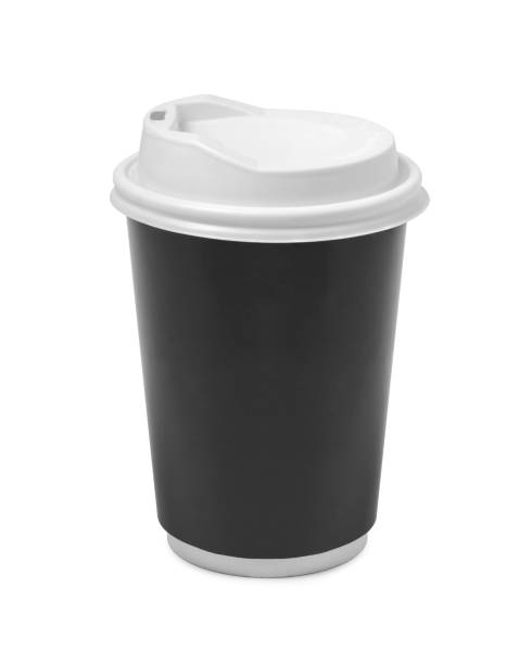istock Paper cup with plastic lid isolated on white background. With clipping path. 1278723321