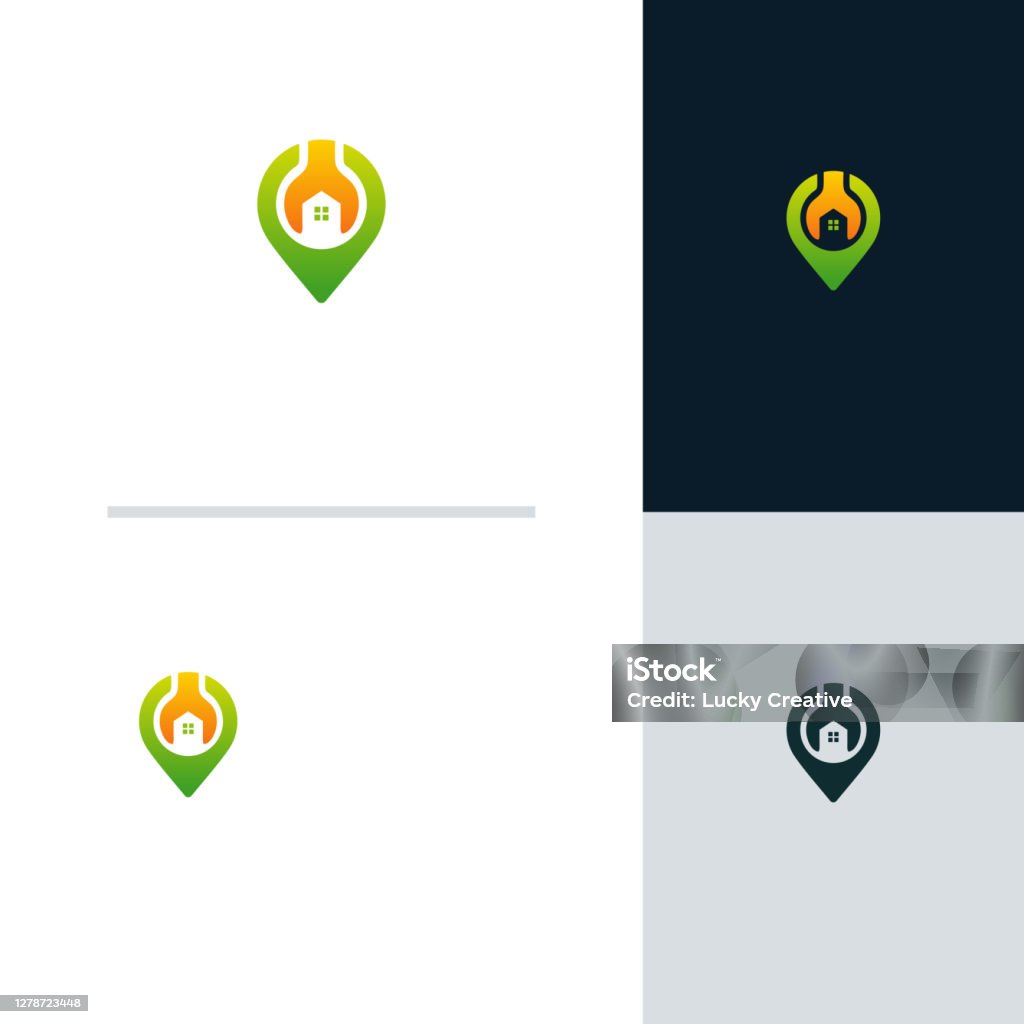 Service Pont Icon Service Point Logo Designs Template Fixing Logo Concept Stock ...