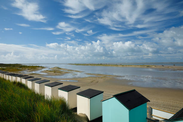 Dramatic cloudy Sky on a Beach near Renesse
