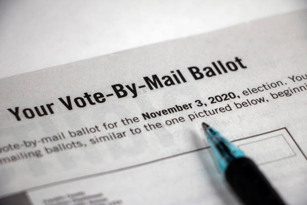 istock 'Your Vote-By-Mail Ballot' Information with Pen 1278728893