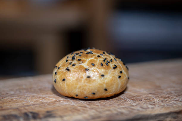 istock artisanal baked pastry:sesame shortcrust mooncake 1278731944