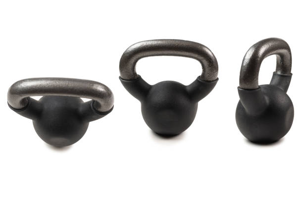 istock Black weight isolated on white. 4 kg weight. 1278732369