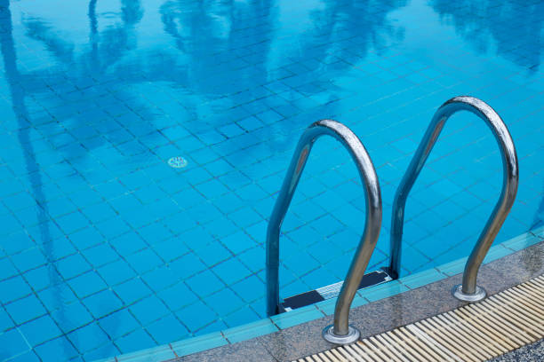 istock Outdoor swimming pool with stair 1278732578