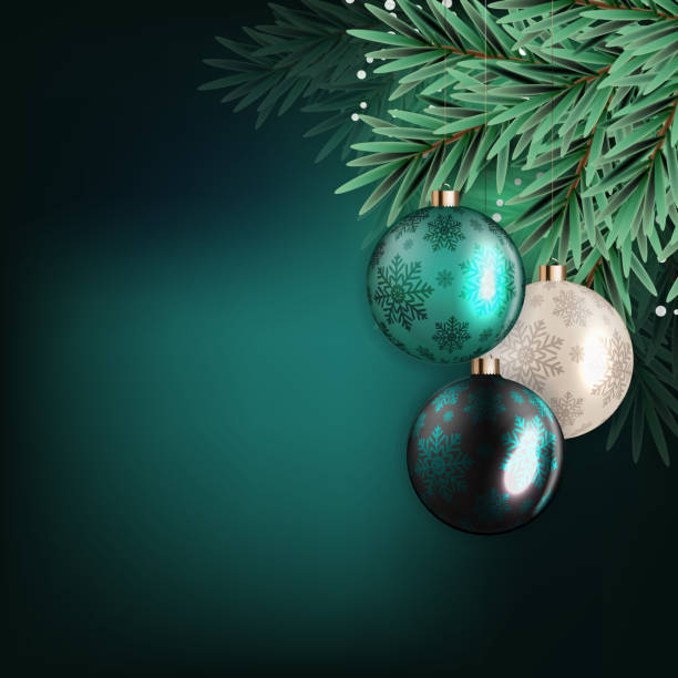 istock Holiday New Year and Merry Christmas Background with realistic Christmas tree. Vector Illustration 1278733686
