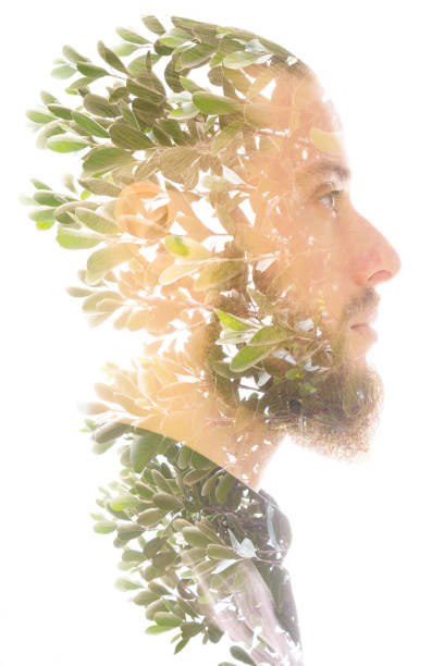 istock Surreal creative double exposure portrait 1278733960