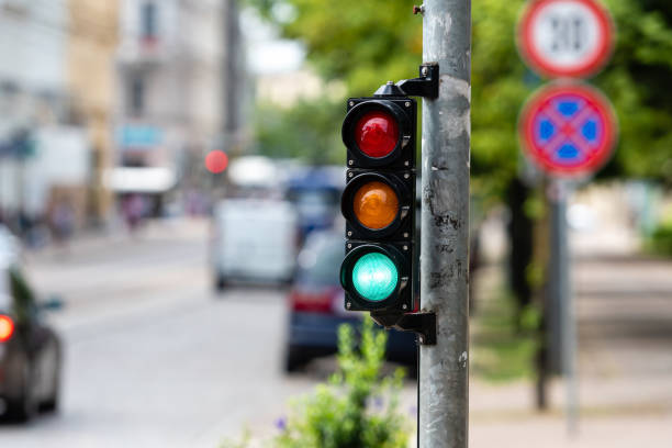 istock traffic control semaphore with green light on a defocused city background 1278735885