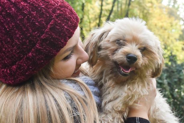 istock Girl outdoors with her dog, autumn 1278735988