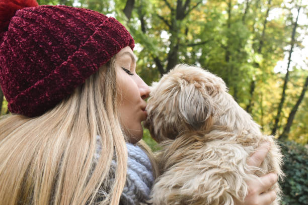 istock Girl outdoors with her dog, autumn 1278736039