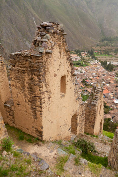 istock Ollantaytambo Archaeological Site, Pinkuylluna Inca ruins, Peru 1278738270