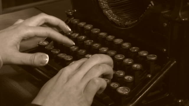 close-up -  very old typewriter