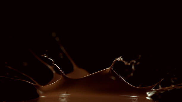 istock Abstract shape of splashing hot chocolate 1278738723