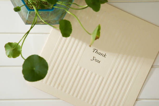 thank you greeting card thank you card gift tag note photos stock pictures, royalty-free photos & images