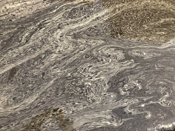 istock Abstract background, stripes and drips, gray-yellow color with copy space. 1278750669