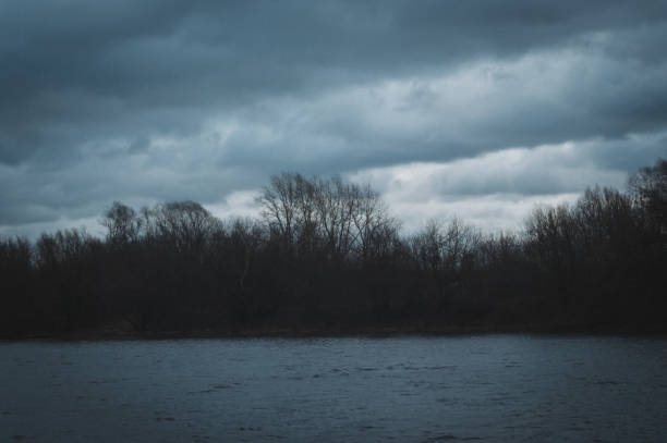 istock Riverbank on a cloudy spring morning 1278750772