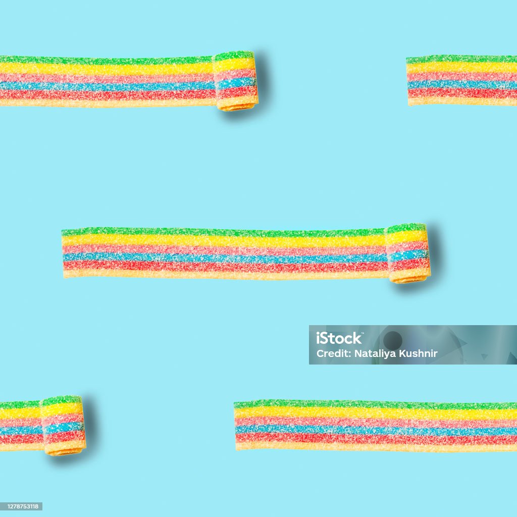 Rainbow Color Chewable Candy Gumisometric View Stock Photo Download