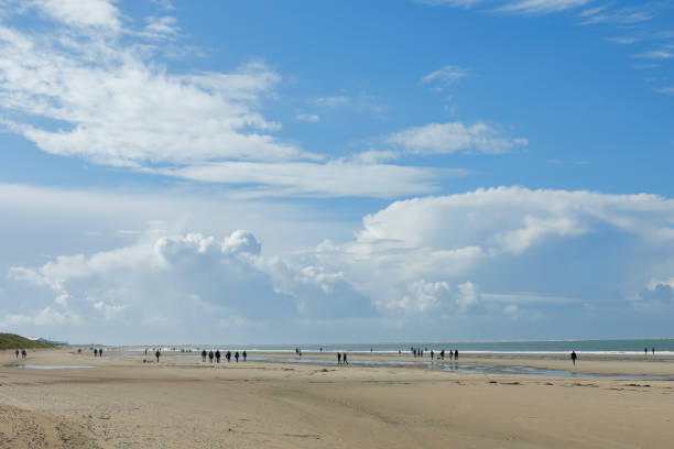 istock Dramatic cloudy Sky on a Beach near Renesse 1278754970