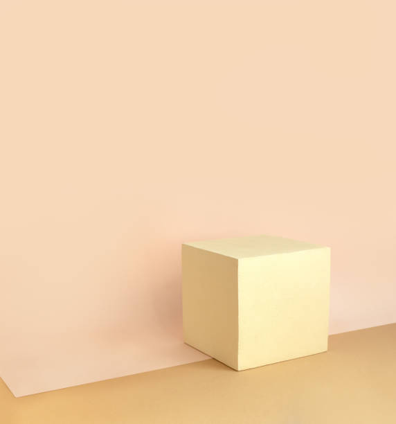 istock Abstract empty podium of geometric shape on pastel background for product. Minimal concept. 1278756089