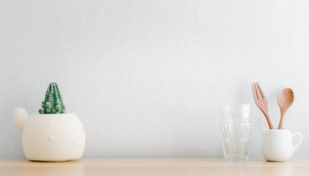 istock kitchenware decoration on wooden shelf with copy space 1278758833