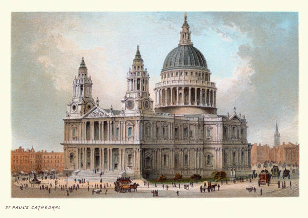 istock St. Paul's Cathedral, Victorian London landmarks, 19th Century Art print 1278758876