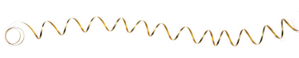 istock Golden ribbon decoration on white 1278760785