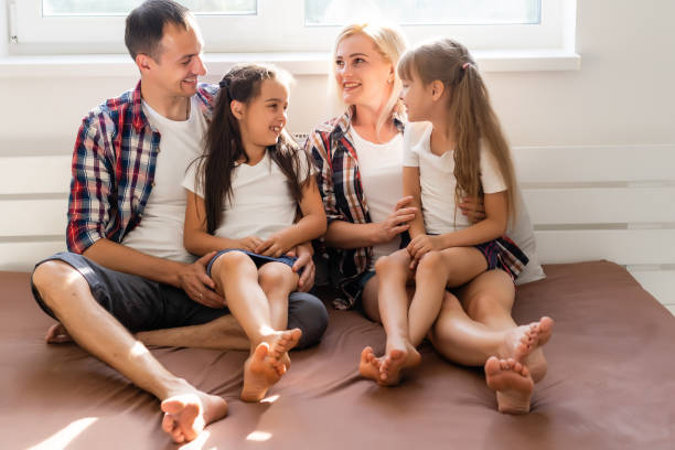 istock Young family being playful at home 1278763250