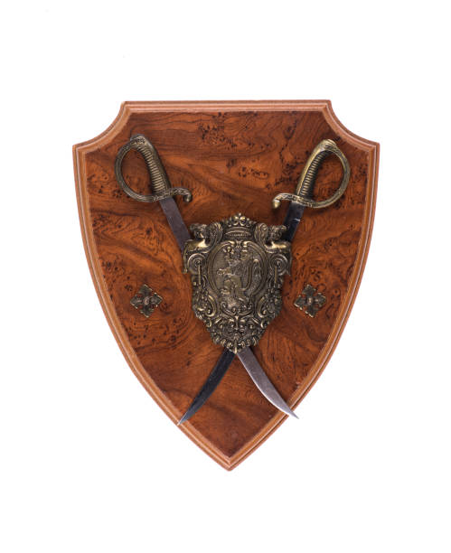istock wooden royal shield isolated on white background 1278764807