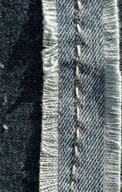 istock Making a quilt pattern from upcycled jeans peaces. Concept of  zero wastes and things reuse. 1278767455