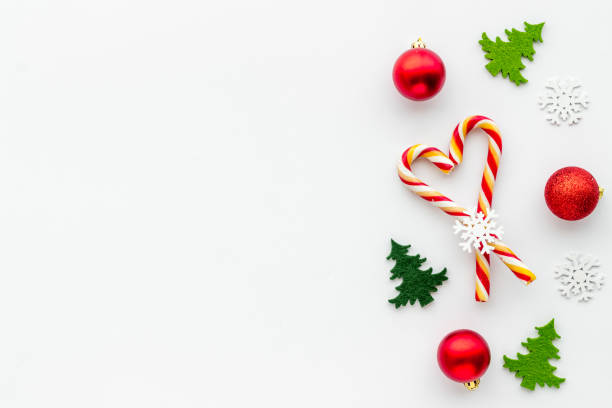 istock Christmas composition with gifts and fir tree branches, from above 1278772338