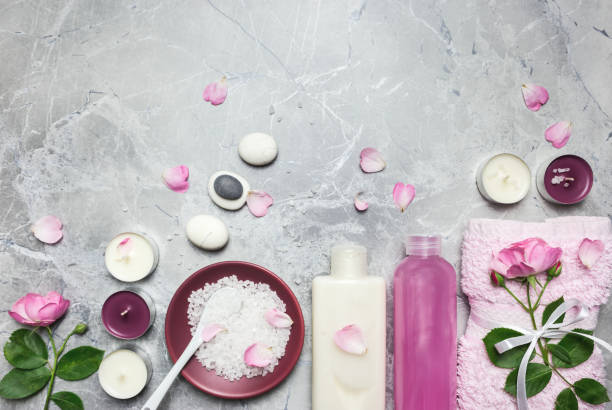 istock Beauty background with natural cosmetic products 1278772470