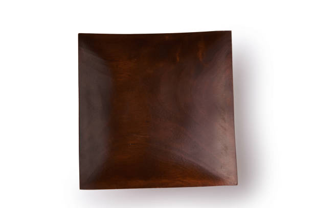 istock top view of square wooden plate with clipping path 1278775228