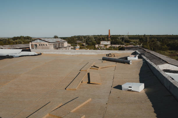 istock Basalt wool placed on the roof to be covered with membrane. 1278775339