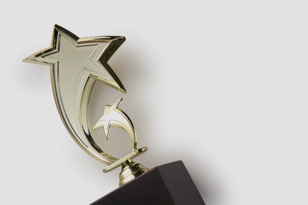 istock top view of gold colored star shape trophy 1278775487