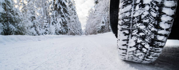istock winter tyres on snow covered road 1278776692