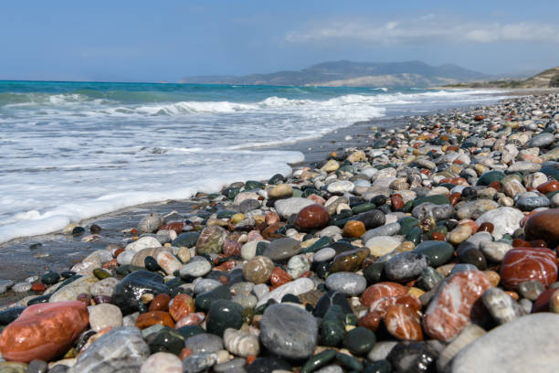 Multi Colored stones on a beach on Rhodes Island