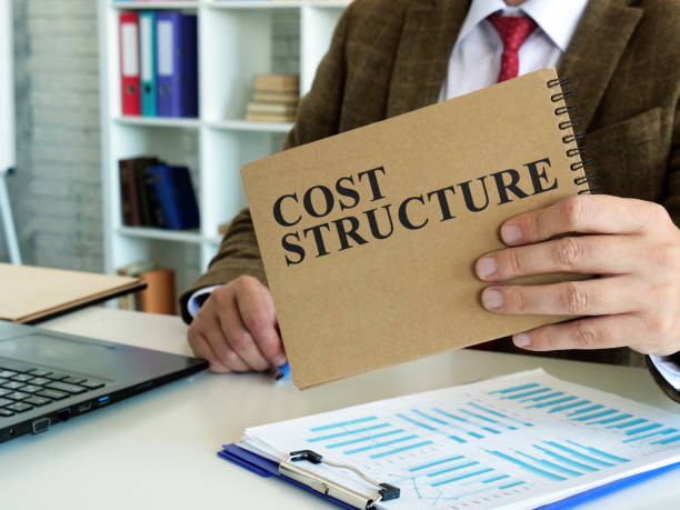 istock Cost structure concept. The manager makes financial calculations. 1278779330