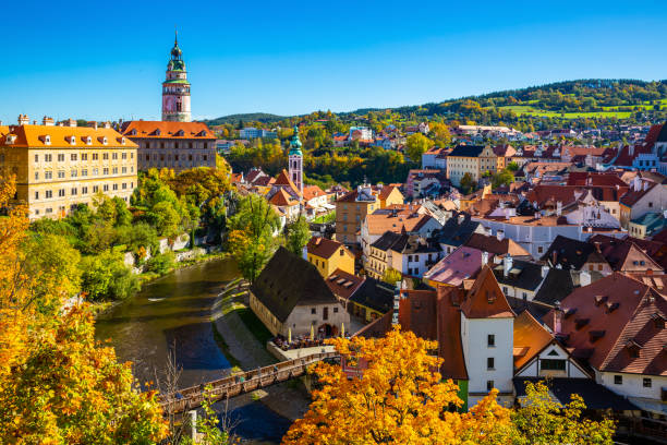 istock Cesky Krumlov cityscape with Castle, Czech Republic 1278780842