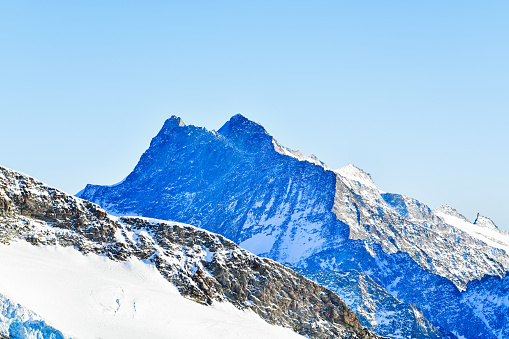 Alps view from Jungfrau, Switzerland in winter season