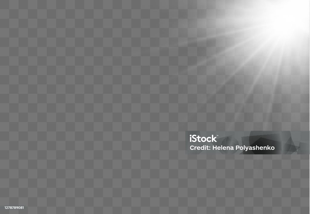 Round White Rays Horizontal White Rays Stock Illustration - Download Image Now ...