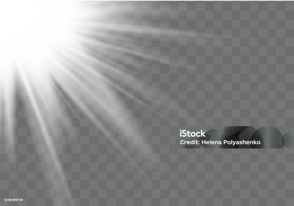 White Lighting Rays Rays Horizontal White Rays Stock Illustration - Download Image Now ...