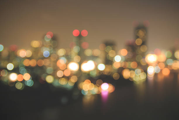 istock Blurred Bangkok city night background 1278792249