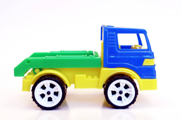 istock Toy truck isolated on white background, close-up 1278793520